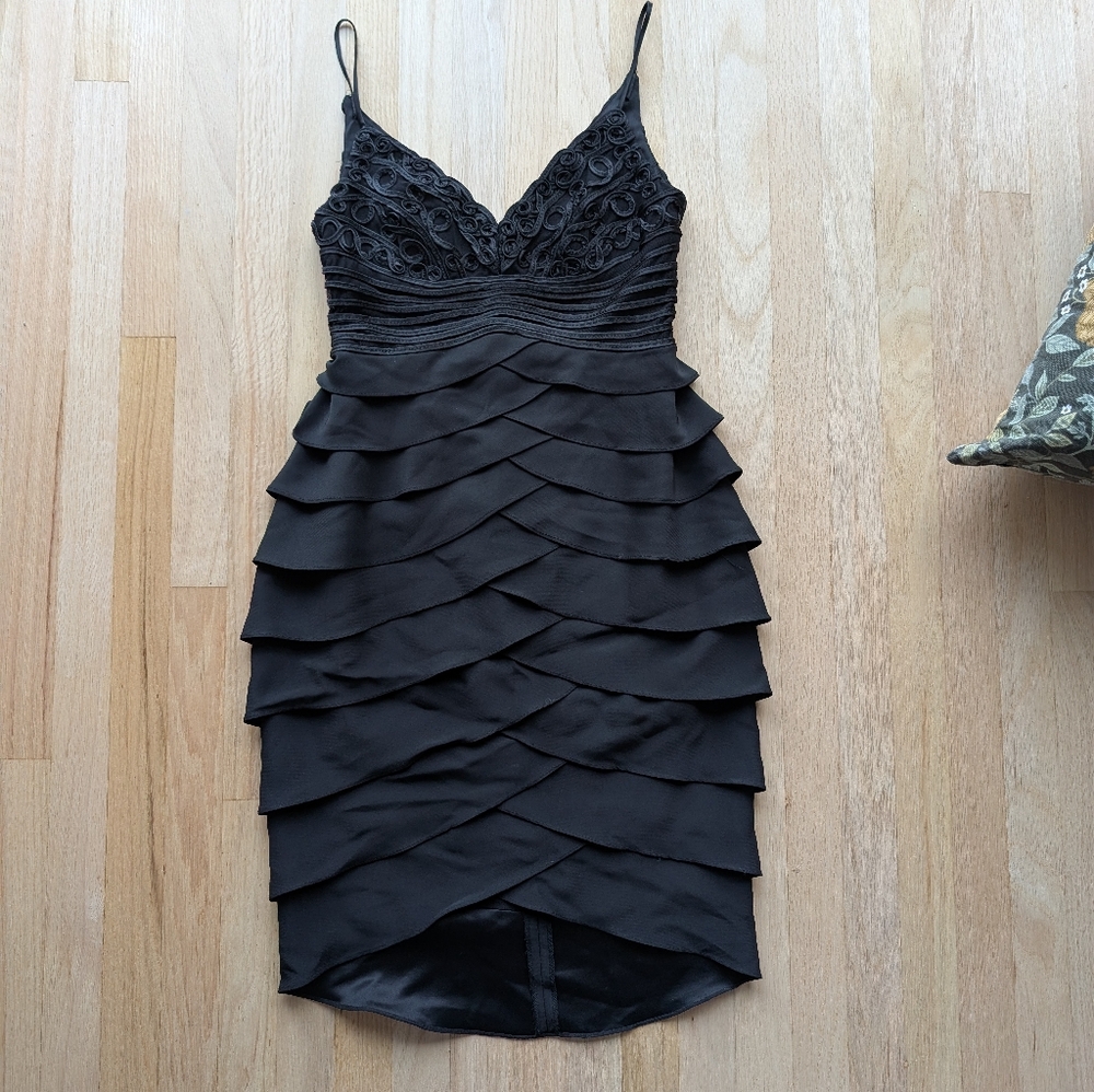 Little Black Party Dress - Mermaid Scales Meets Fashion Week (Size 4)